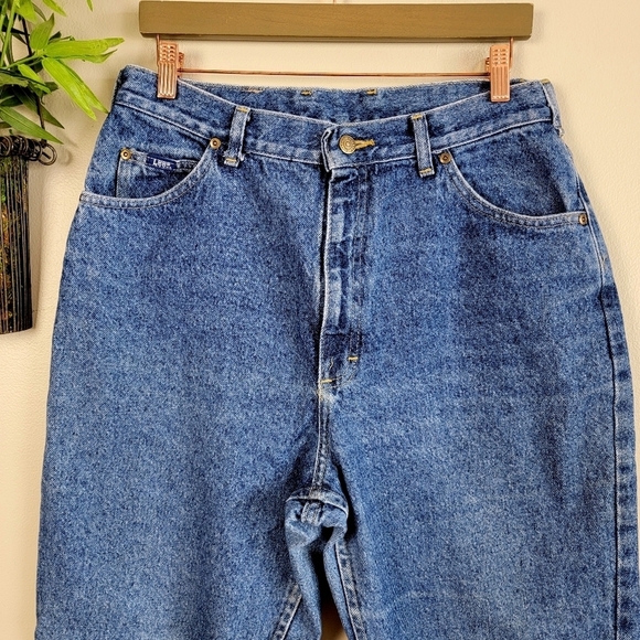 Lee 4 Vintage High Rise Stone Wash Tapered Leg Relaxed Fit Mom Jeans - Picture 6 of 15